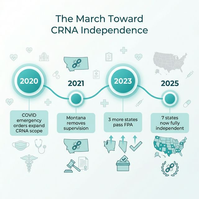 The march toward CRNA independence — key milestones 2020–2025